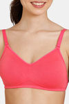 Zivame Beautiful Basics Double Layered Non Wired Full Coverage Backless Bra - Rouge Red — thumbnail 6